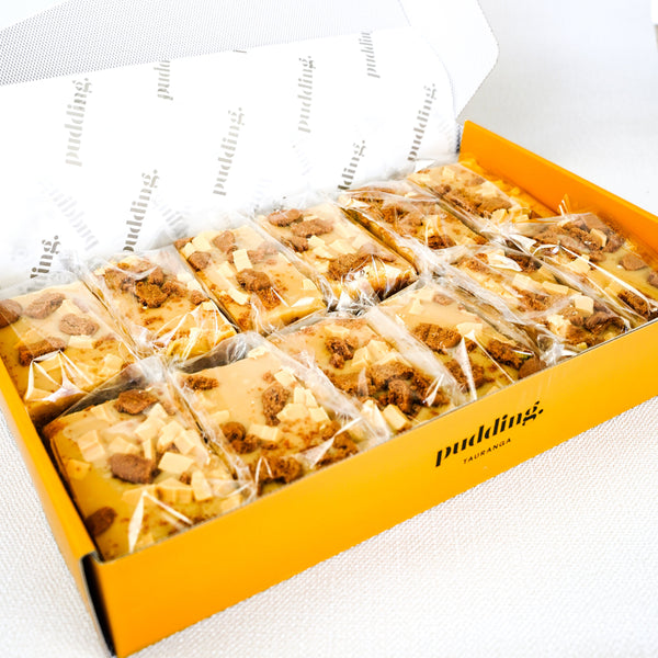 Biscoff and Blonde Chocolate Blondie